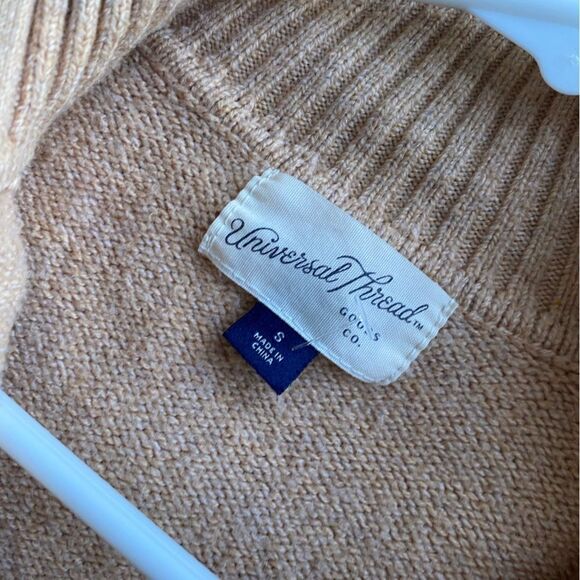 Universal Thread Tan Quarter-Zip Sweater Size Small - Picture 6 of 8